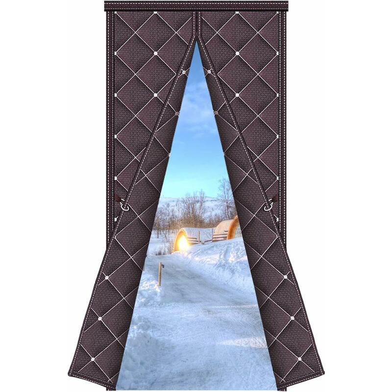 Rideau de Porte Isolant Thermique 90 x 210 cm, Rideau de Porte Épaississant  d'hiver en