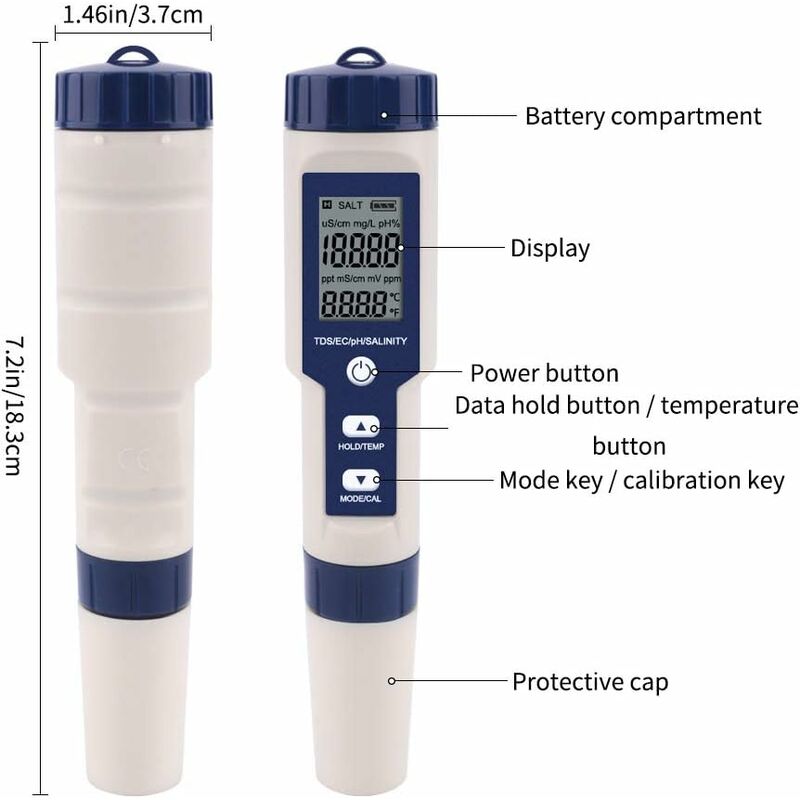 pH-mètre portable professionnel - Mesure de pH de précision en déplacement