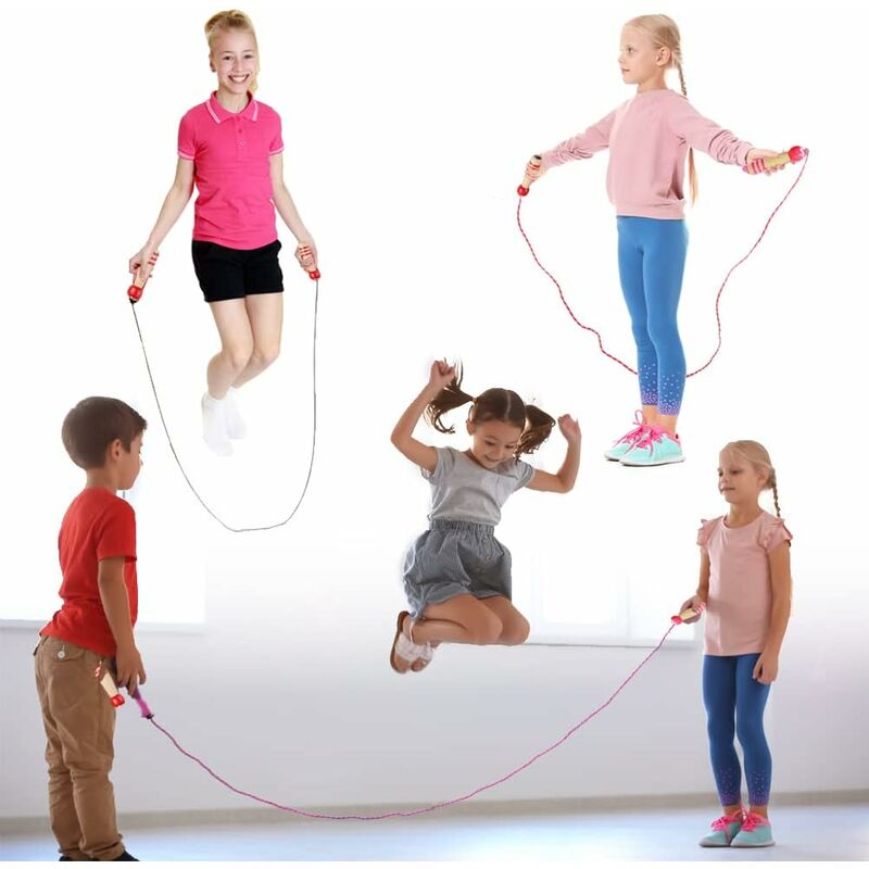 Corde à sauter réglable femmes hommes corde à sauter enfants corde à sauter  pour la gymnastique à domicile entraînement de Fitness 