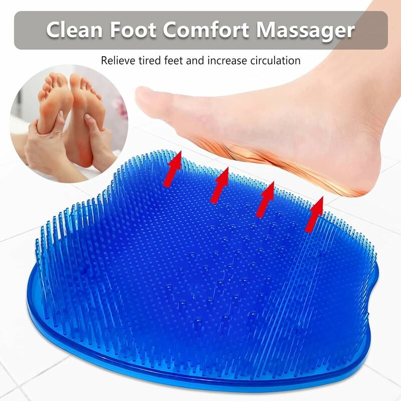 Nouveau laveur de dos de pied pour douche Coussin de massage Brosse  corporelle Tapis de nettoyage Salle de bain Douche Pieds et dos Scrubber,  Coussin de massage Haute qualité