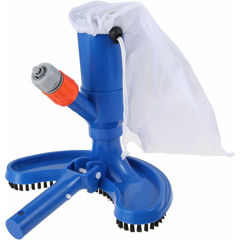 Outil d'aspiration sous vide de piscine JEFFERGARDEN avec brosse, tige  télescopique en plastique, nettoyeur à jet d'aspirateur de piscine portable