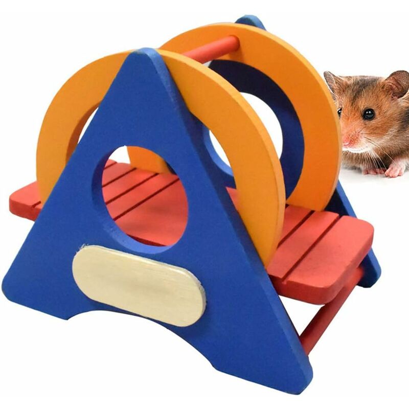 nçoire en Bois Naturel Hamster, Jouet de Bascule Branloire Jouet  d'entraînement Cage Accessoire pour Animaux de compagnie Oiseaux Souris Rat  Cocho