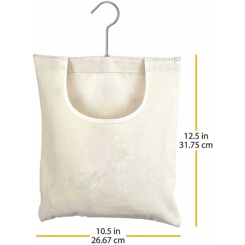 AMX Lot de 2 sacs à linge en toile de coton 100 % naturel avec poignées