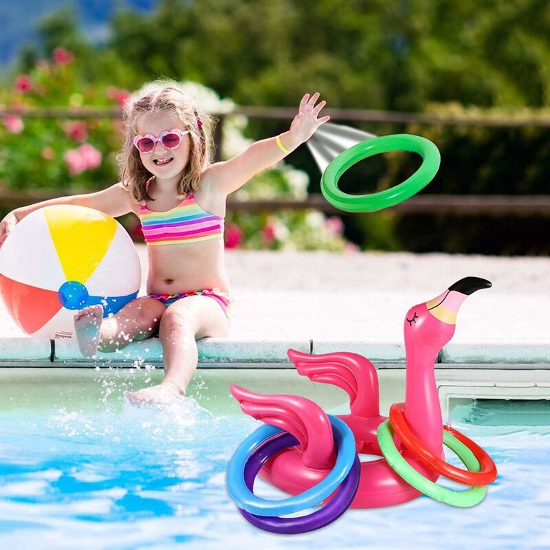 Deluxe ring toss game  Jeux piscine, Piscine gonflable, Jouets de piscine
