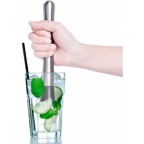 Kit de fabrication mojito en acier inoxydable verre argenté