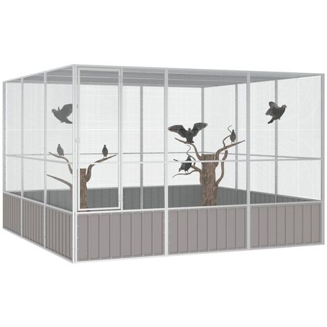 vidaXL Cage à oiseaux d'extérieur pour petits animaux 2 portes