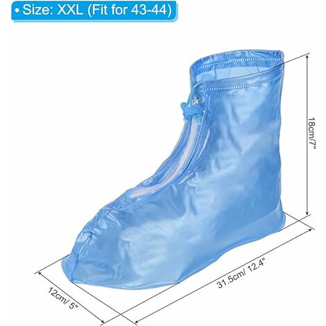 TRANSPARENT - XL - Couvre-chaussures en PVC réutilisable avec