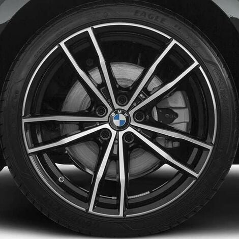 4PCS Logo BMW 68mm Centre De Roue Cache Moyeu Jante Fibre de carbone noir  gris insigne