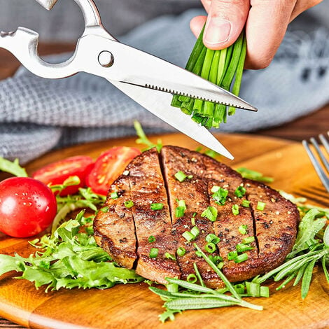 Ciseaux à viande en acier inoxydable, couteau de cuisine puissant