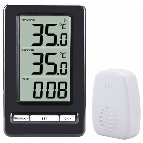 Thermomètre Intérieur et Extérieur LCD Numérique sans Fil Mesure de la  Température