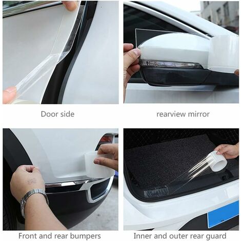 Protection de seuil de porte de voiture transparente (10 m x 7 cm