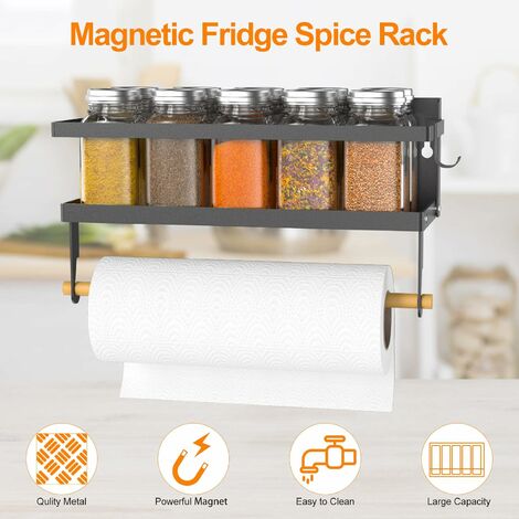 Étagère à épices magnétique pliable pour réfrigérateur, support de