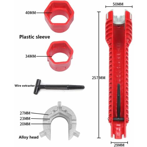 8 En 1 Évier Robinet Installateur Multifonctionnel Robinet Clé