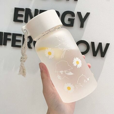 Petite bouteille d'eau en plastique transparent de 500 ml, tasse à