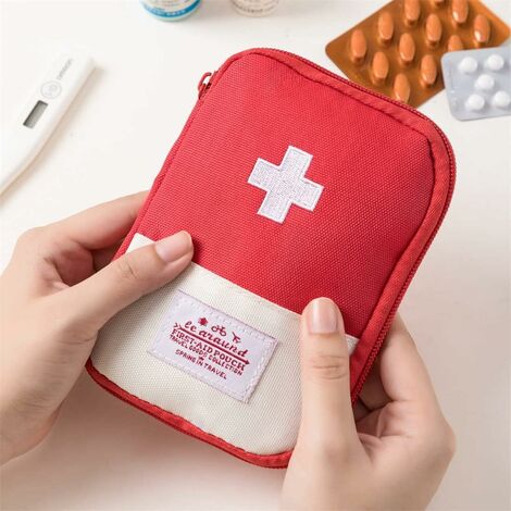 2 Pièces Mini Trousse Premier Secours Vide Sac de Médecine Portable  Convient,le Camping(Jaune Rouge)