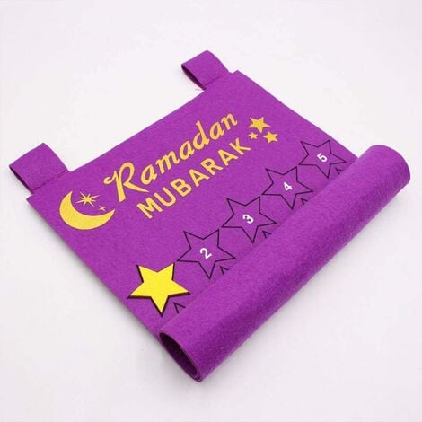 2 Pcs Ramadan Calendrier Compte à Rebours Calendrier de L'avent
