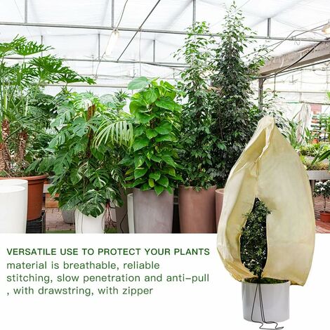 Couverture d'hivernage, couvertures de protection des plantes, voile d' hivernage, 240 x 200cm housse d'hivernage de plantes réutilisables adaptée  à la protection des plantes à l'extérieur en hiver