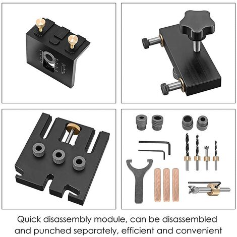 Kit de gabarit de perçage de poche réglable 6/8/10/15mm mèche pour percer un