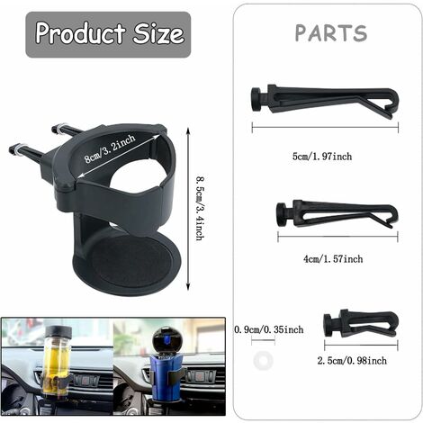 Lot de 2 rallonges de ceinture de sécurité universelles pour voiture,  sangle d'extension de ceinture de sécurité réglable 23 cm (noir)-Fei Yu