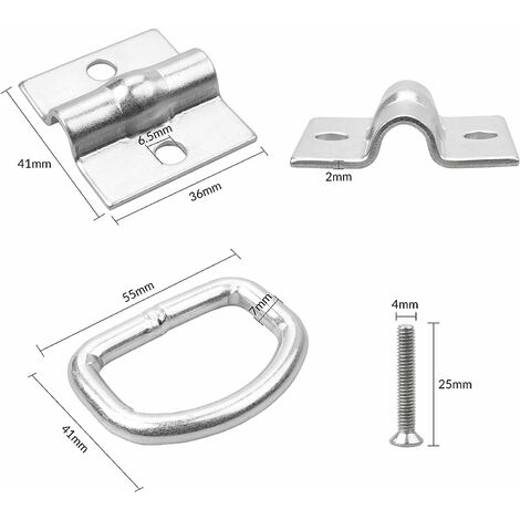 Dispositif d'attache d'anneau de type d, 4 pièces dispositif d'ancrage de dispositif  d