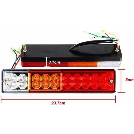 15 Barre de feux de freinage à LED Rouge arrière feu stop troisième barre  de feux de freinage haute montée feux de jour feux de recul pour voiture