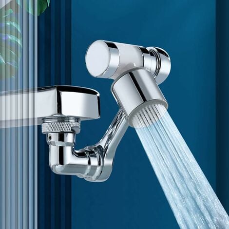 Aérateur de robinet en plastique à économie d'eau, pivotant à 1080 degrés,  étanche aux éclaboussures, tête de pulvérisation, adaptateur universel d' extension de robinet de lavabo