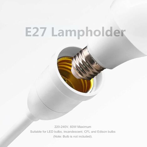 2pcs lampe murale encastrée E27 douille avec interrupteur lampe de