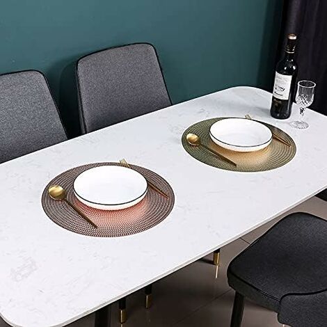 Tapis de table à manger de forme ovale en PVC Isolation thermique