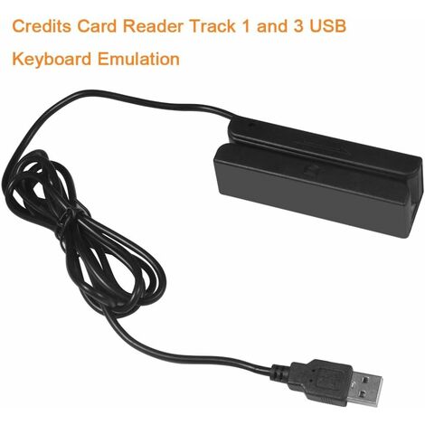 Lecteur de cartes à bande magnétique USB 3 pistes POS Lecteur de