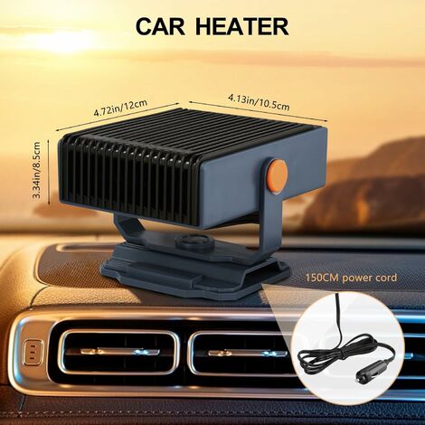 Meilleur chauffage de voiture 12v Ventilateur de chauffage de  refroidissement électrique portable Séchoir électrique Pare-brise  Désembuage (noir) Haute qualité