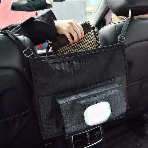 Support de sac à main de poche en cuir de voiture - piège de portefeuille  de voiture entre les sièges avant - garde pour animaux de compagnie de  voiture - rangement de voiture
