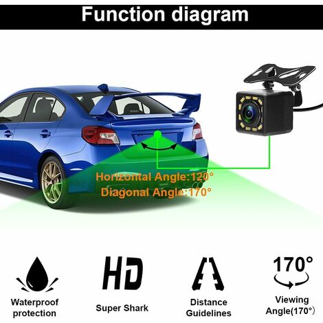 170° Caméra De Recul Étanche Pour Voiture Avec Vision - Temu France