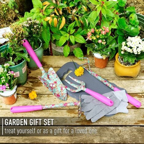 Floral Garden Kit 6pcs, kit de jardinage avec belle impression, outils  cadeaux de jardinage pour les