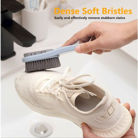 Brosse à chaussures de nettoyage, brosse à chaussures de nettoyage à long  manche double face, brosse