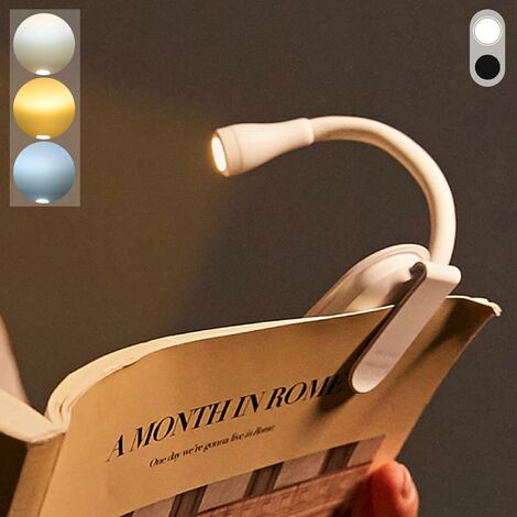 Lampe de Lecture,14 LEDs Liseuse Lampe Clip Rechargeable,lampe livre 3  Modes de Luminosité x