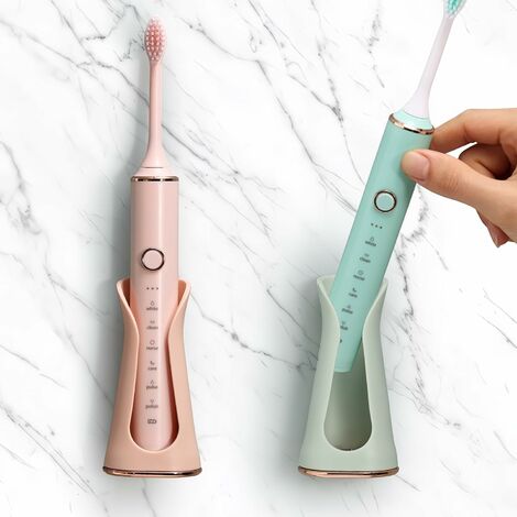 Support de support brosse à dents électrique salle de bain brosse à dents  support de base têtes de brosse à dents avec trou de chargeur