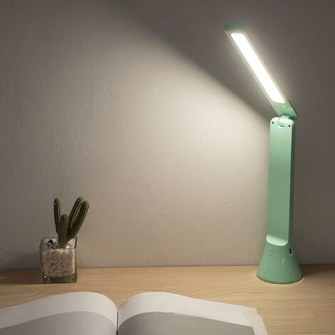 Lampe mini pliable portable lumineuse magnétique lampe de table protection  des yeux noir