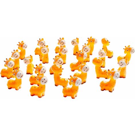 25 PCS Mini girafe résine Mini cerf Mini figurine elfe jardin accessoires  mousse paysage DIY terrarium