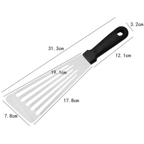 Spatule en métal pour poêle en fonte, spatule de gril, spatule en