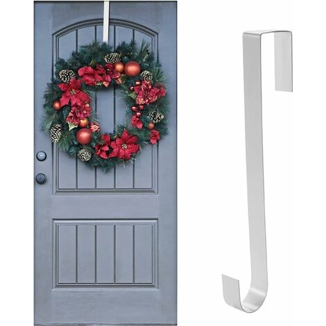 Accroche-porte pour couronnes de Noël, crochet métallique de 38,1 cm pour  couronne de porte