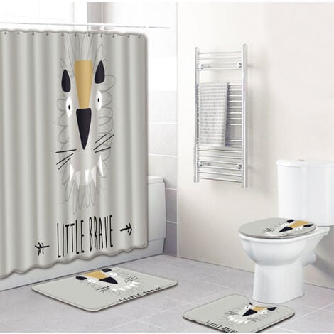 3D mignon dauphin océan toilette trois pièces tapis de sol tapis de porte  tapis salle de bain tapis toilette siège couverture tapis de sol salle de  bain décor