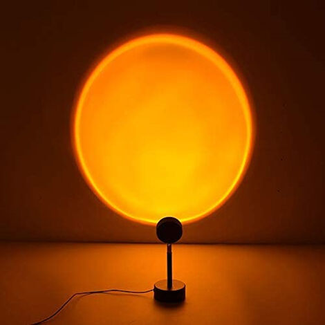 Lampe de coucher de soleil à rotation de 180 degrés, lampe de projection de  coucher de soleil visuel romantique, avec USB