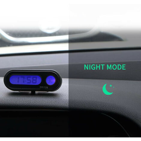 Horloge de tableau de bord de voiture,Horloge intérieure automobile - Mini  décoration analogique portative de l'heure du tableau de bord de voiture
