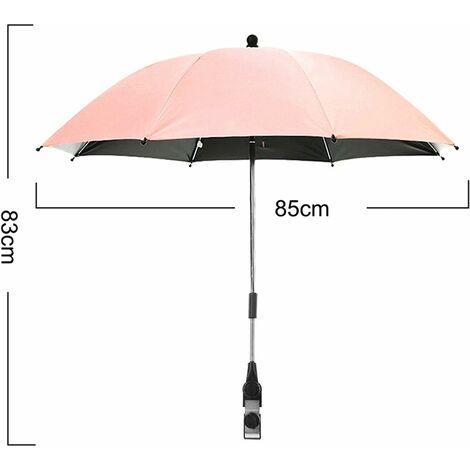 Parapluie solaire universel 50+ UV, parapluie poussette réglable