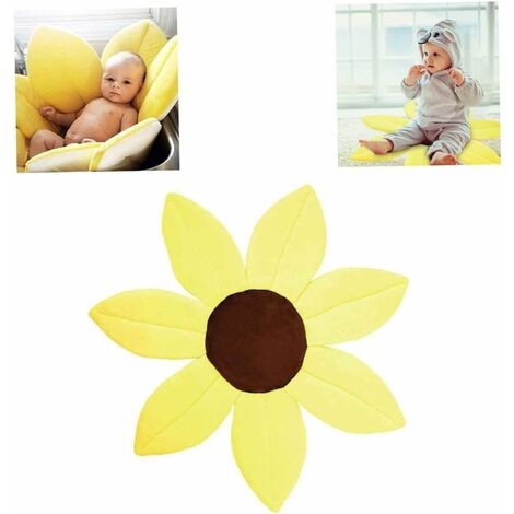 Coussin de bain en forme de tournesol pour bébé, accessoires de siège de  douche pour nouveau