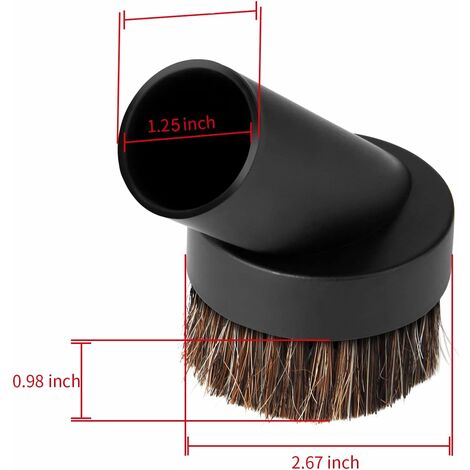 Brosse ronde à poils souples pour aspirateur 2 pièces Brosse à poussière  universelle pour aspirateur