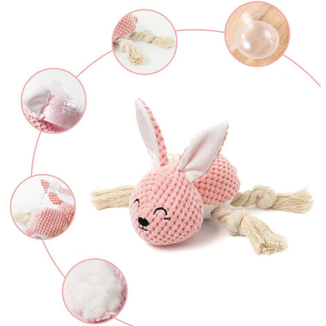 Adorable jouet et anneau de dentition lapin en caoutchouc naturel Trixie