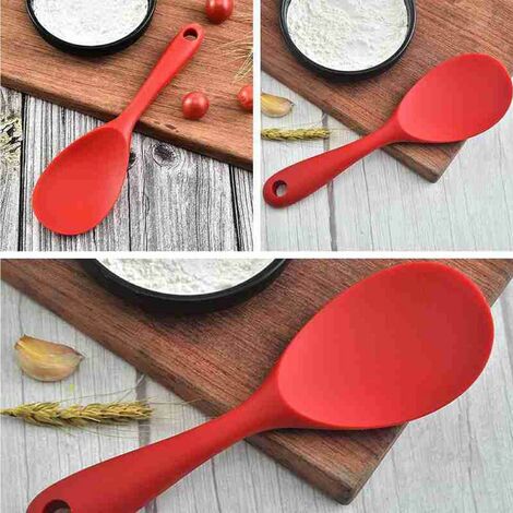 2 Pcs Cuillère De Cuisine En Silicone À Riz Antiadhésive Louche