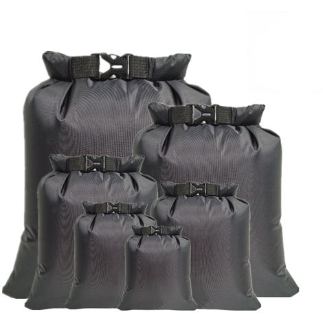6pcs sac de rangement étanche extérieur portable sac de rafting en apnée  (noir)