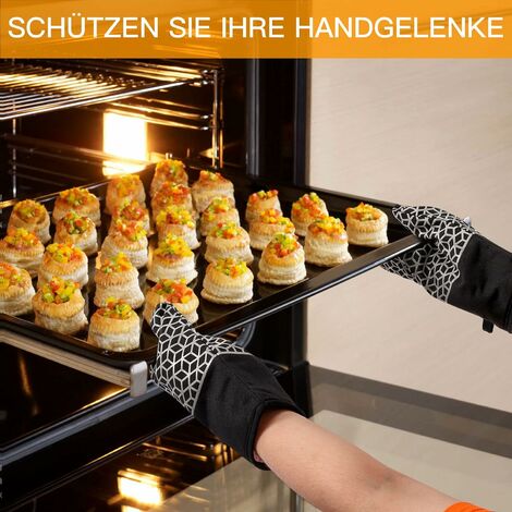 Gant de four Extra Long doublure en coton gants de cuisine gants de four  professionnels cuisson